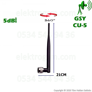 Cep Telefonu Sinyal Güçlendirici 5dBİ ÇUBUK ANTEN GSY CU-5 