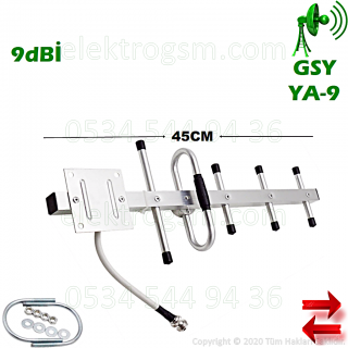 Cep Telefonu Sinyal Güçlendirici 9dBİ YAGİ ANTEN GSY YA-9