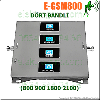 ElektroGSM Dört Bandlı Sinyal Yükseltici - 2 İç Antenli